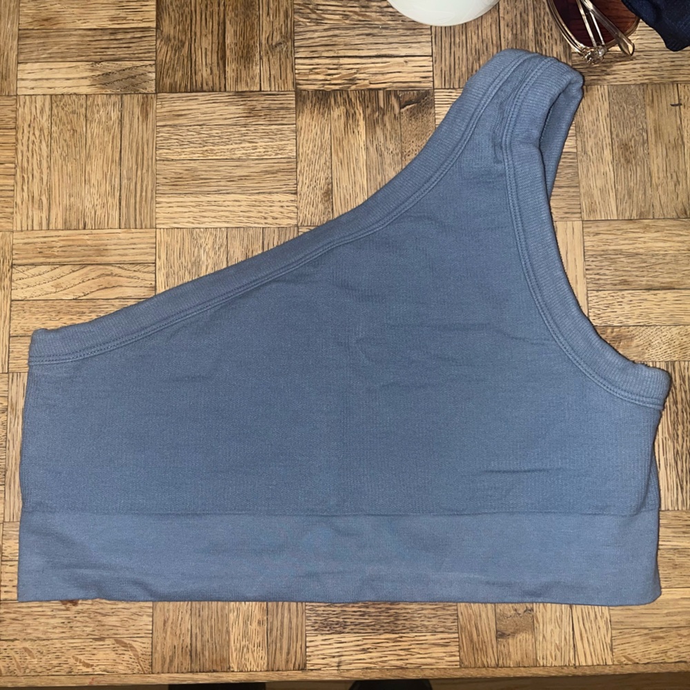 Gymshark Faded Blue One Shoulder Bra